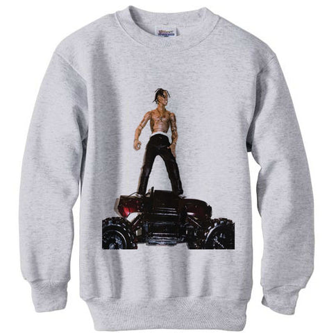 Travis Scott Toy Rodeo shirt sweatshirt - Ash Grey and Light Pink